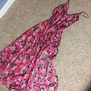 Lovely 100% silk full length floral nightgown